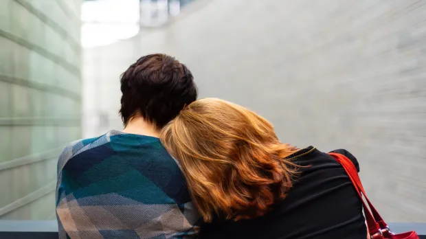 couple hugging couple hugging